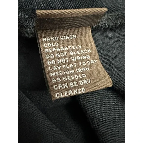 J McLaughlin Womens Minimalist Black Wool Bamboo Ruffle Wrap Top Size XS Office - Picture 5 of 8